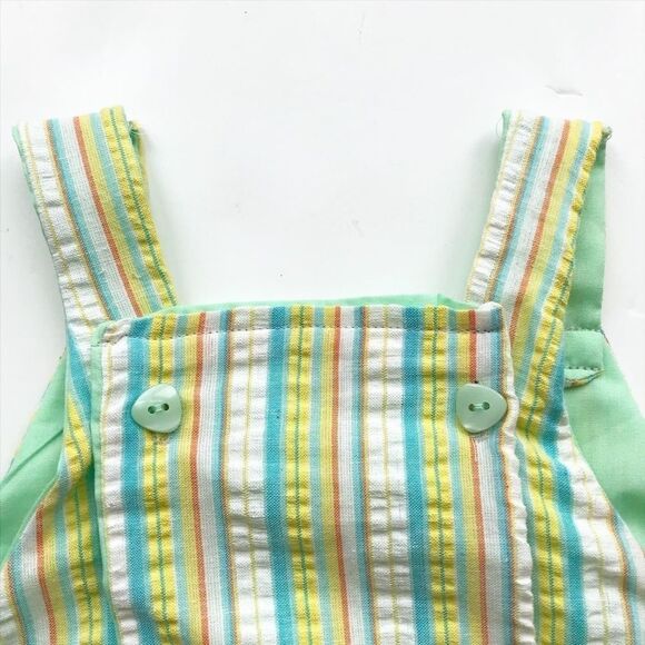 Handmade lined button front romper looks 6-12m - Picture 2 of 4